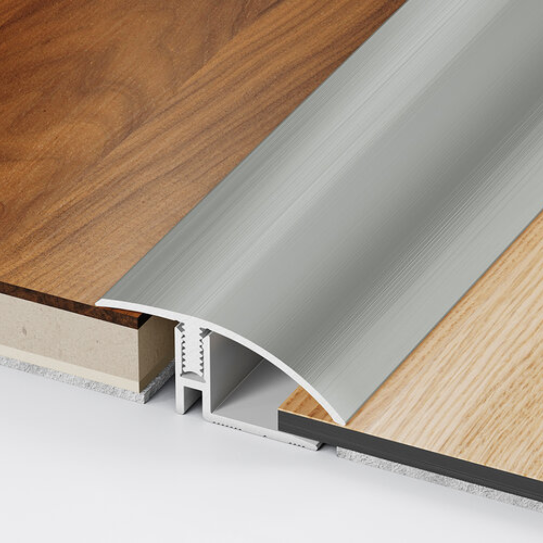Wood-LVT Ramp Profile - Stainless Steel
