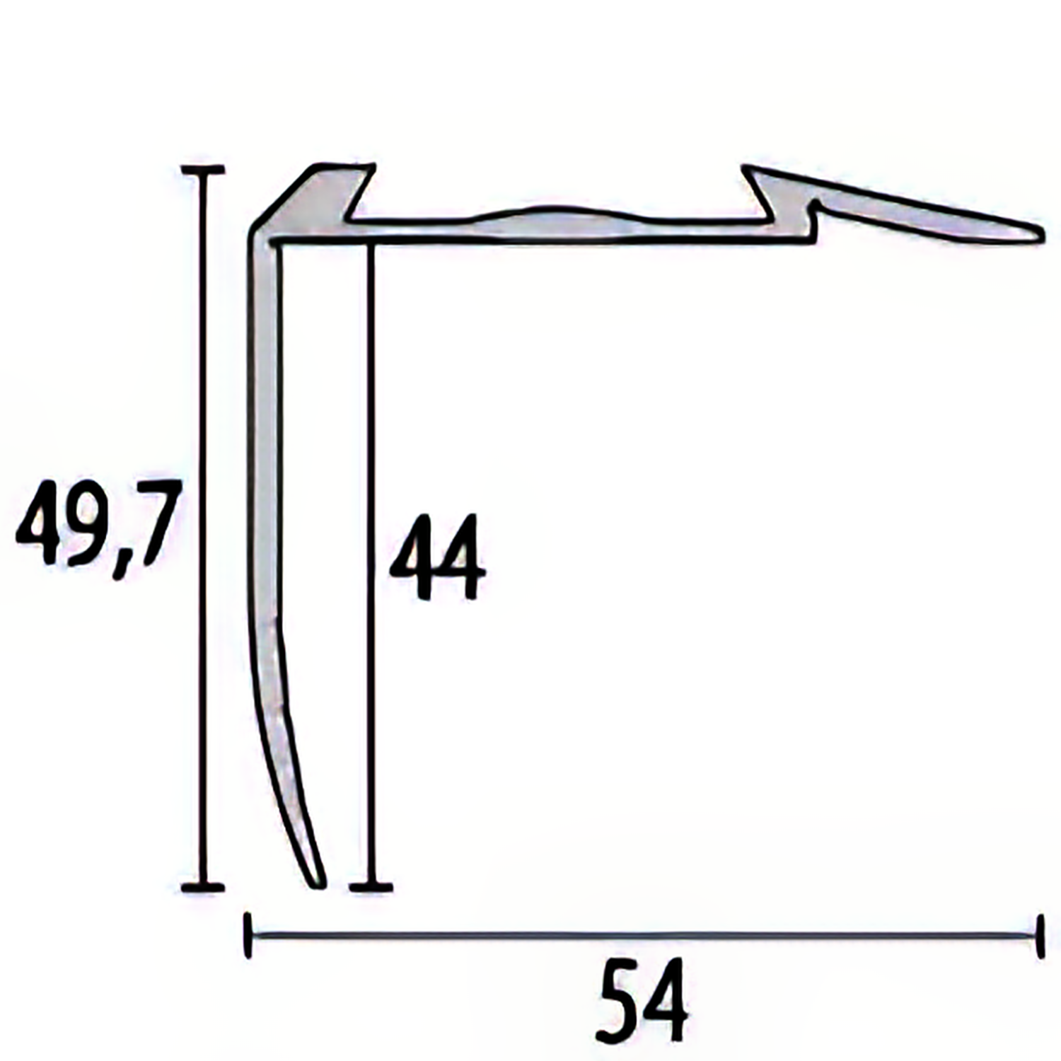 Commercial Stair Nosing -  Stainless Steel with Insert