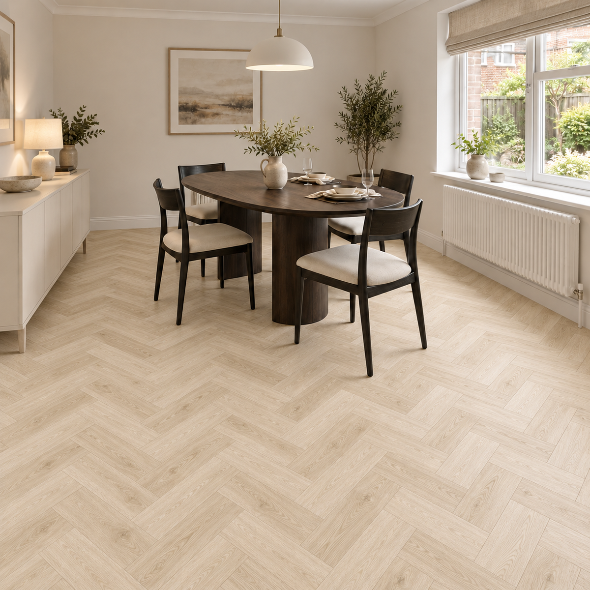 Formation Herringbone Ivory Shell Glue Down - PlusFloor