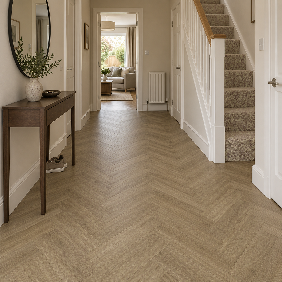 Formation Herringbone Urban Shale Glue Down - PlusFloor