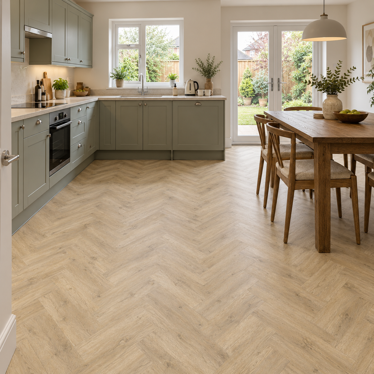 Formation Herringbone Desert Linen Glue Down - PlusFloor