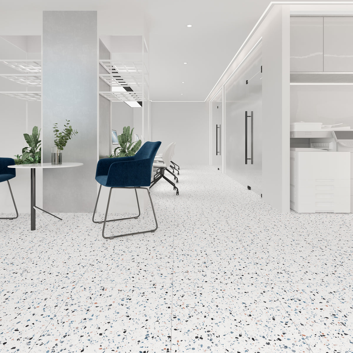 Office Room Icy Freeze Terrazzo Range