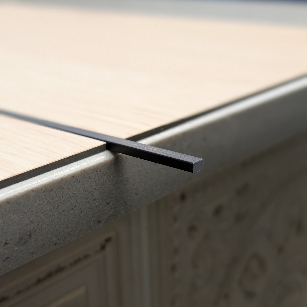 Matt Black Metal Feature Strip