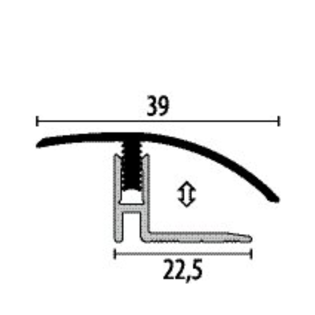 Wood-LVT Ramp Profile - Silver